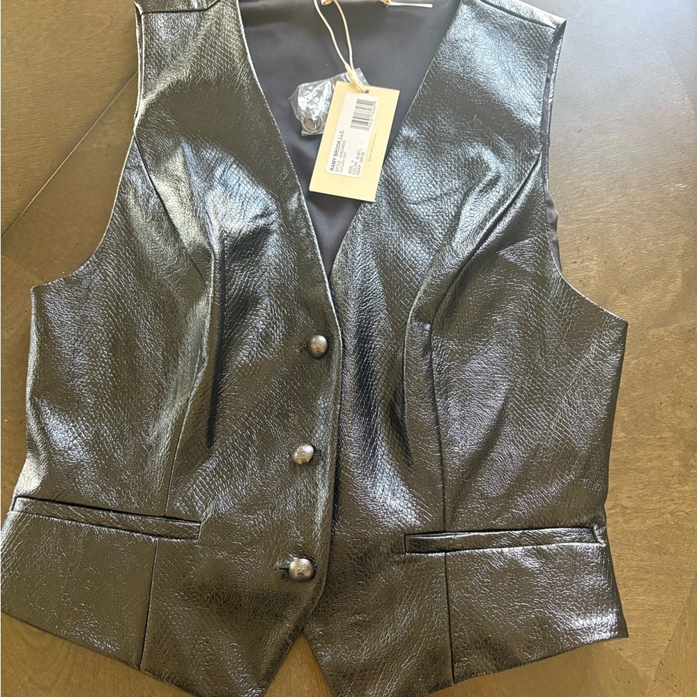 Ramy Brook faux leather vest! NWT